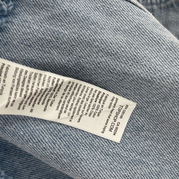 TOPSHOP Denim Skirt High Waist Jean Skirt Size 10 - Picture 4 of 6